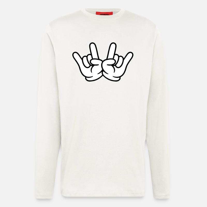 Hand Comic Party - Langarmshirt - made by SPREAD  - OFF WHITE