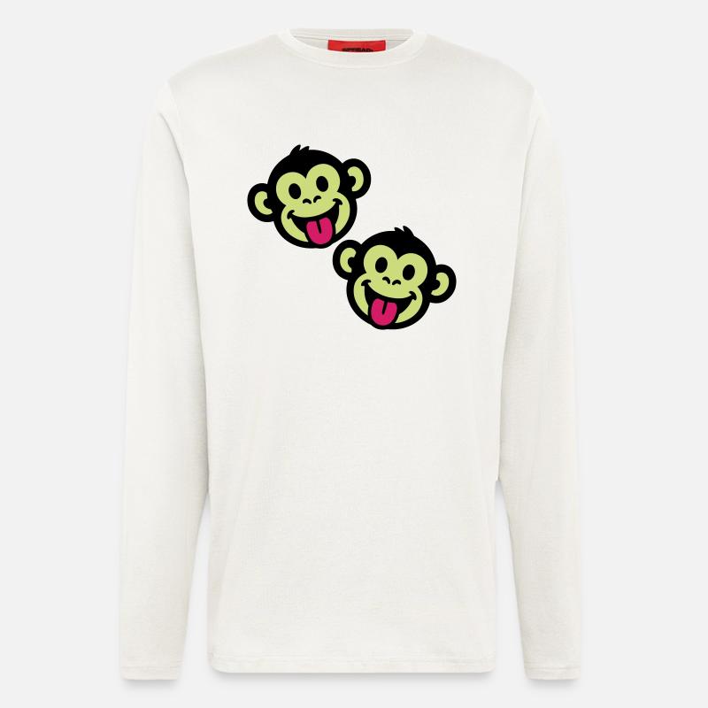 Affen Lustig - Langarmshirt - made by SPREAD  - OFF WHITE