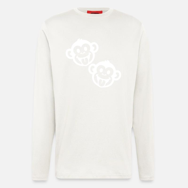 Monkey Party Funny - Longsleeve - made by SPREAD  - OFF WHITE