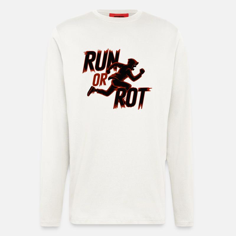 LAUFEN ODER VERROTTEN - Langarmshirt - made by SPREAD  - OFF WHITE