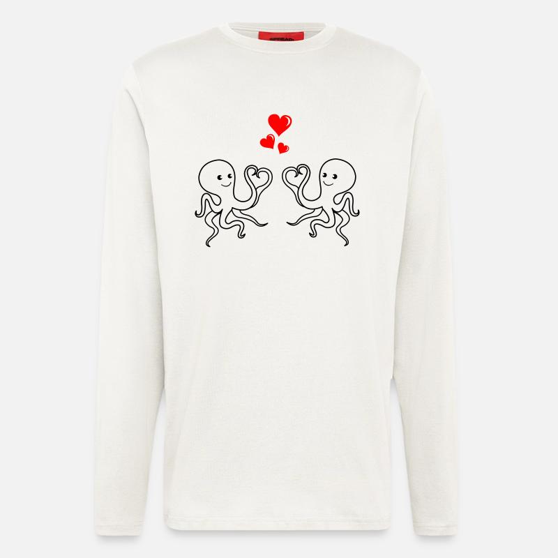 octopus love - Langarmshirt - made by SPREAD  - OFF WHITE