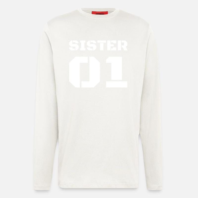 Sister 01 - Schwester Design - Langarmshirt - made by SPREAD  - OFF WHITE
