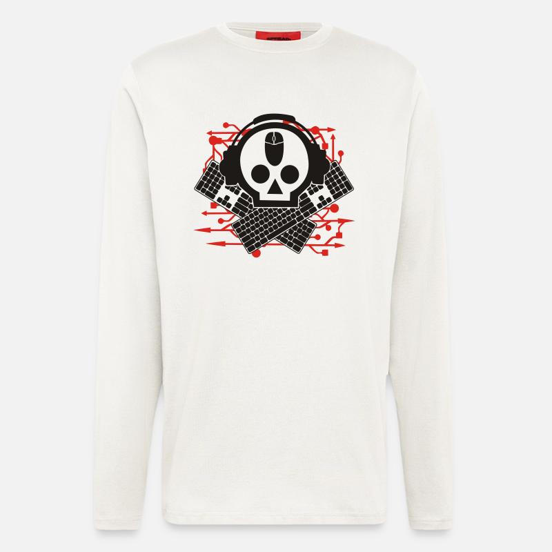 skully - Langarmshirt - made by SPREAD  - OFF WHITE