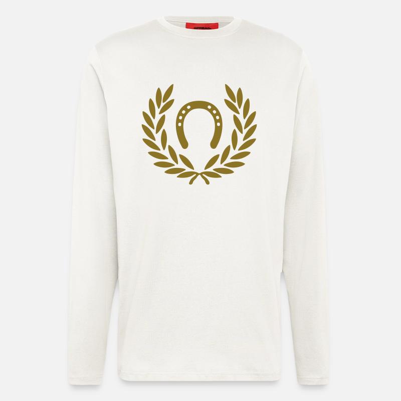 Hufeisen Horseshoe pferd - Langarmshirt - made by SPREAD  - OFF WHITE