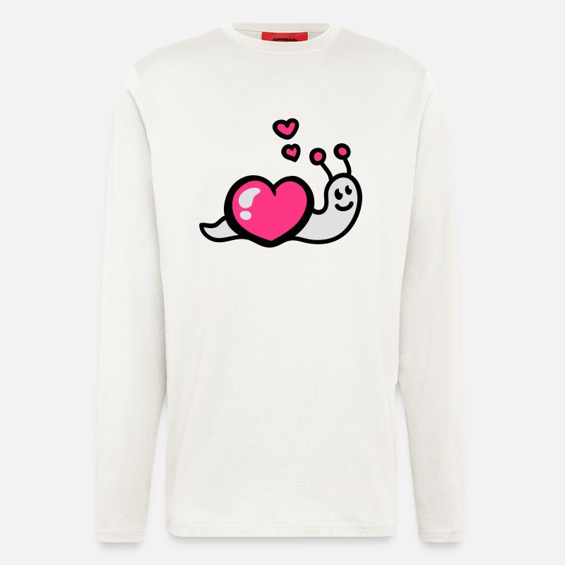 Herz Schnecke 3 - Langarmshirt - made by SPREAD  - OFF WHITE