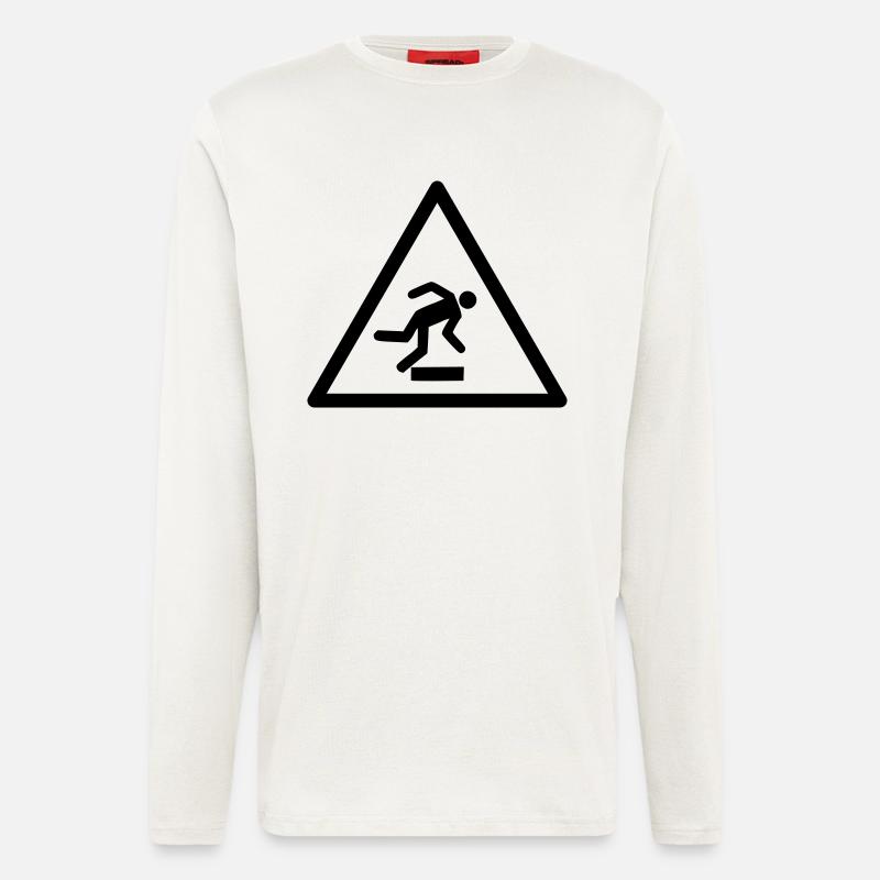 Stolpergefahr - Langarmshirt - made by SPREAD  - OFF WHITE