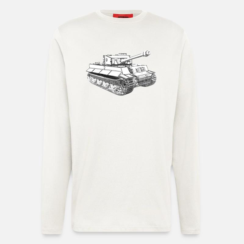 KAMPFPANZER TIGER - Langarmshirt - made by SPREAD  - OFF WHITE