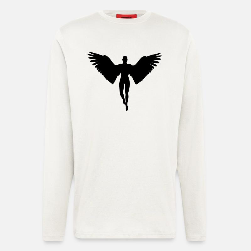 Engel schwarz - Langarmshirt - made by SPREAD  - OFF WHITE