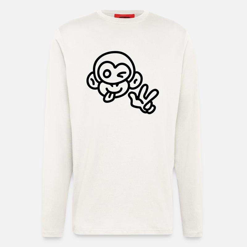 Affe cool - line - Langarmshirt - made by SPREAD  - OFF WHITE