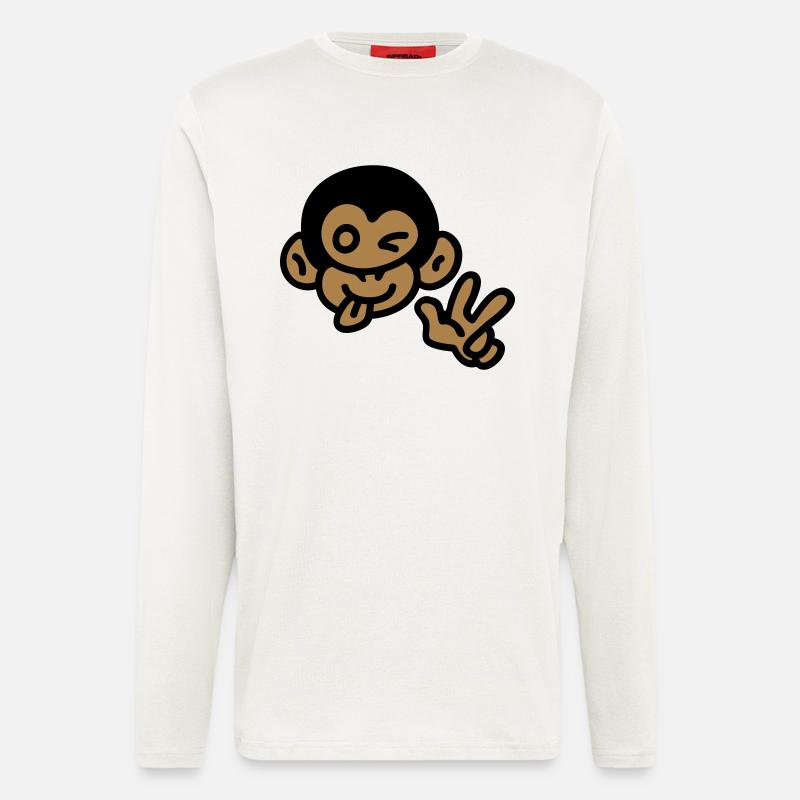 Monkey cool - Longsleeve - made by SPREAD  - OFF WHITE