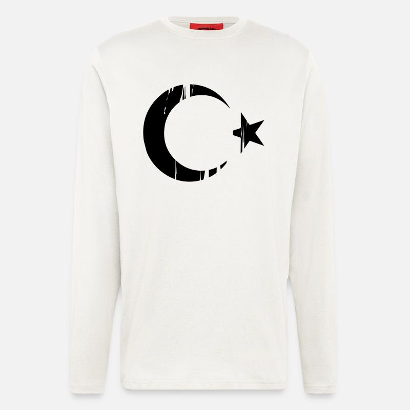 Türkische Flagge - Langarmshirt - made by SPREAD  - OFF WHITE