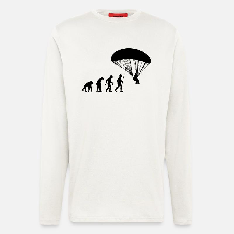 Paragliding Evolution - Langarmshirt - made by SPREAD  - OFF WHITE