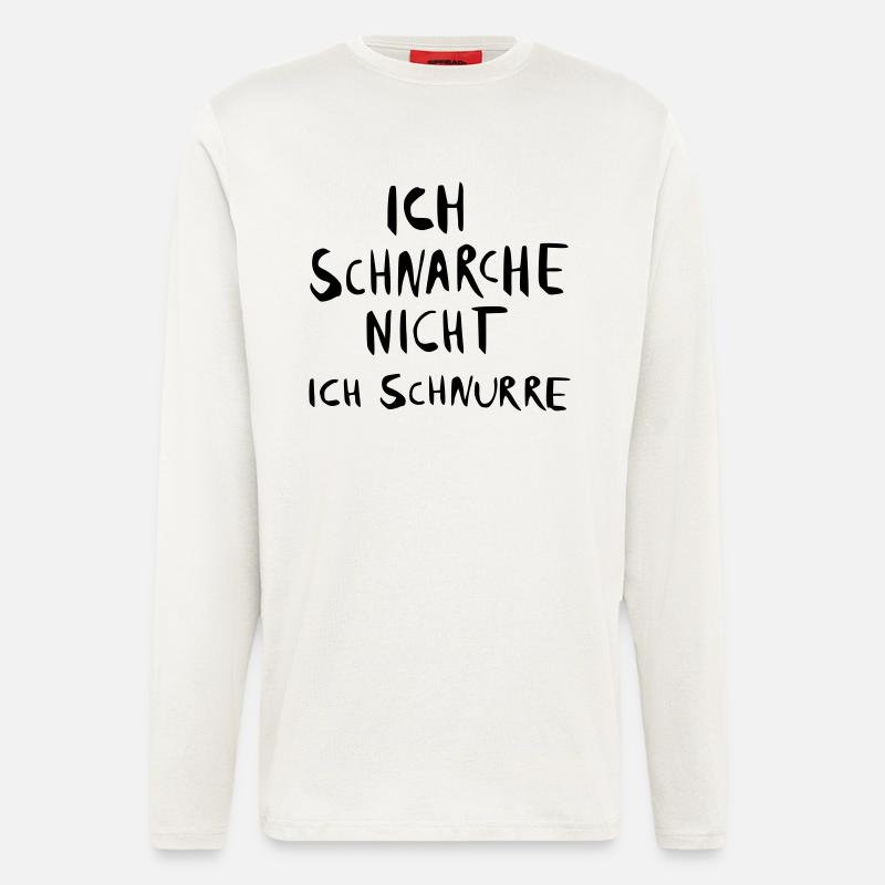 ich schnarche nicht - ich - Langarmshirt - made by SPREAD  - OFF WHITE