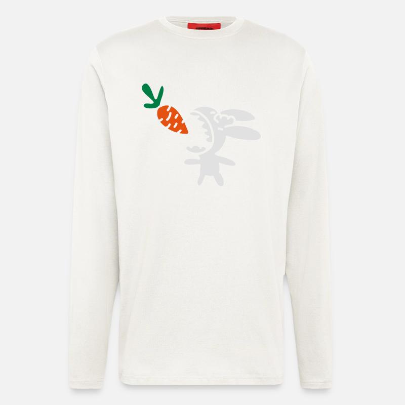 Bunny eats carrot - 3 - Longsleeve - made by SPREAD  - OFF WHITE
