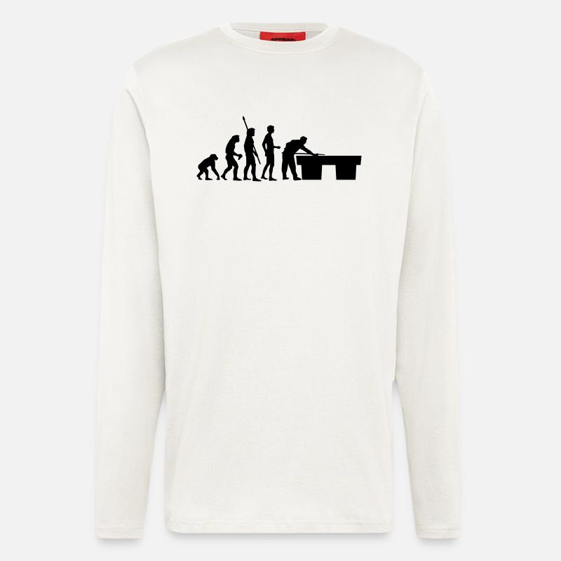 evolution_billard - Langarmshirt - made by SPREAD  - OFF WHITE