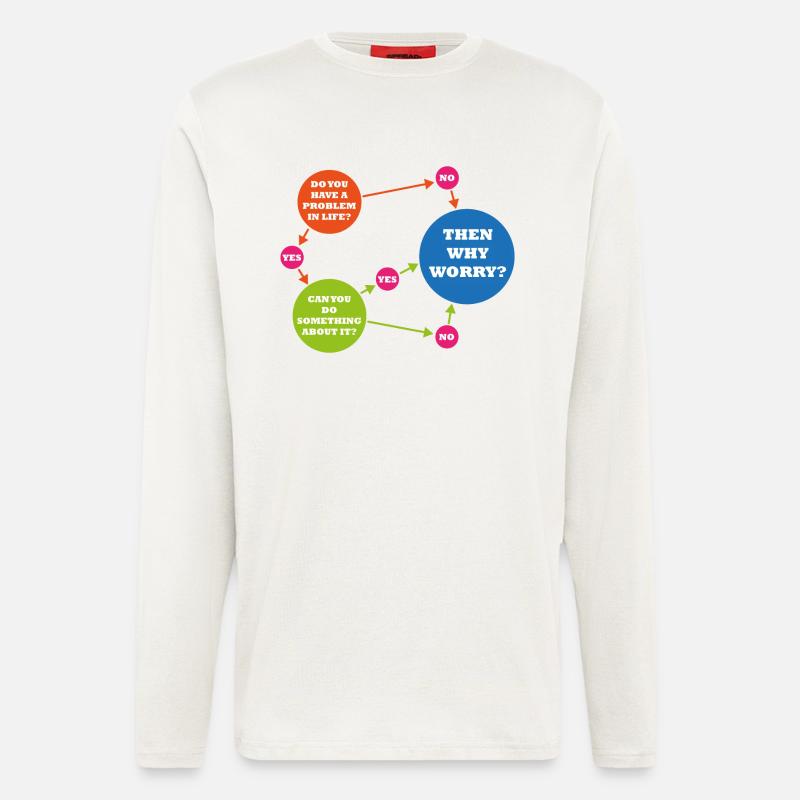 Then why worry - Langarmshirt - made by SPREAD  - OFF WHITE