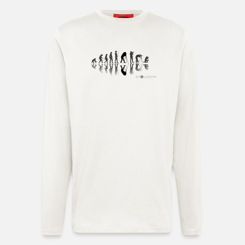EVOLUTION PHOTOGRAPHER - Longsleeve - made by SPREAD  - OFF WHITE