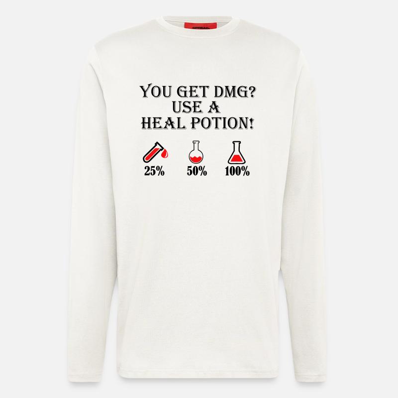 Benutze einen Heiltrank - Langarmshirt - made by SPREAD  - OFF WHITE