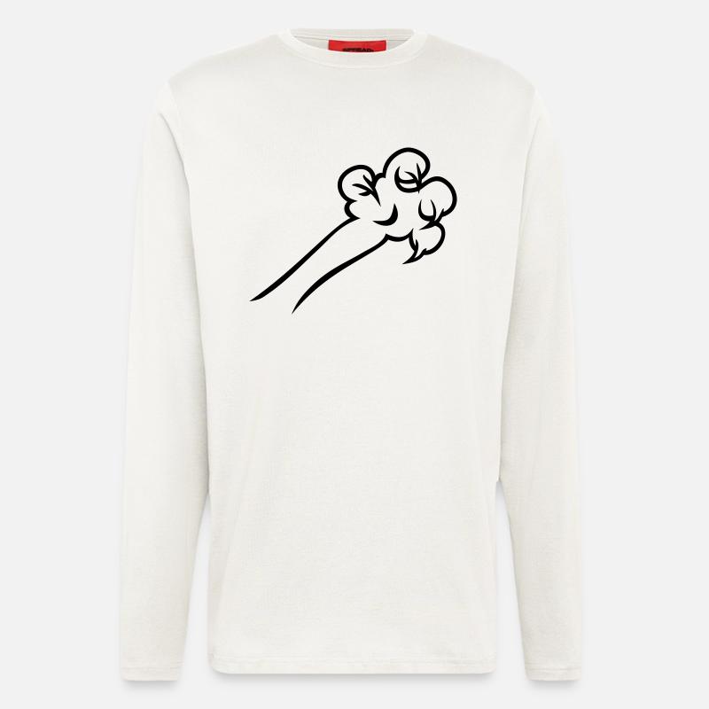 claws / Krallen (1c) - Langarmshirt - made by SPREAD  - OFF WHITE