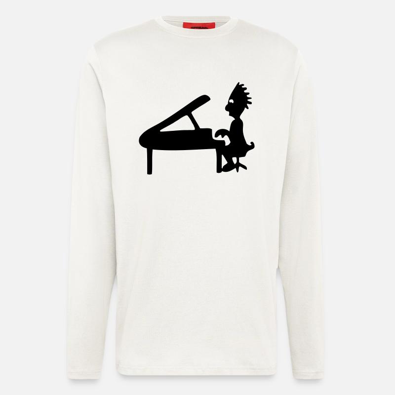 piano - Langarmshirt - made by SPREAD  - OFF WHITE