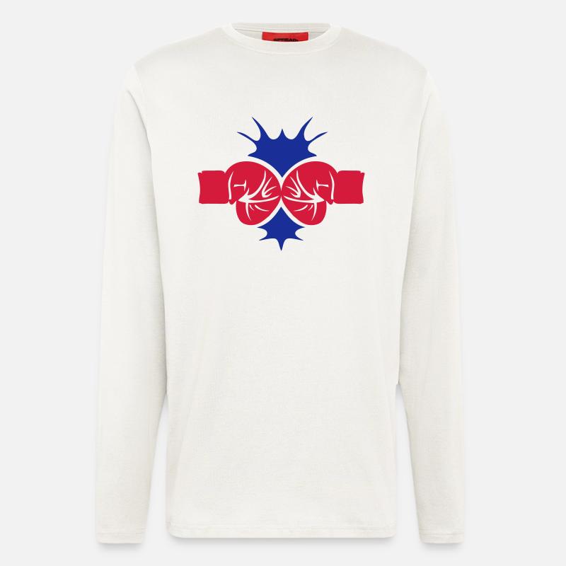 Boxhandschuh Auswirkungen ein - Langarmshirt - made by SPREAD  - OFF WHITE