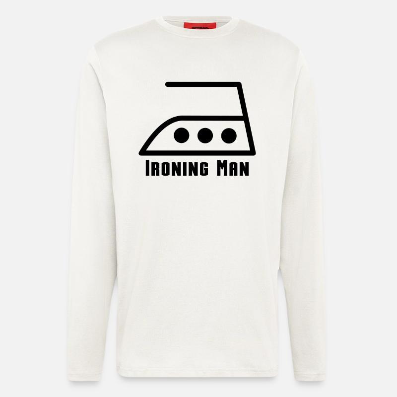 ironing man - Langarmshirt - made by SPREAD  - OFF WHITE