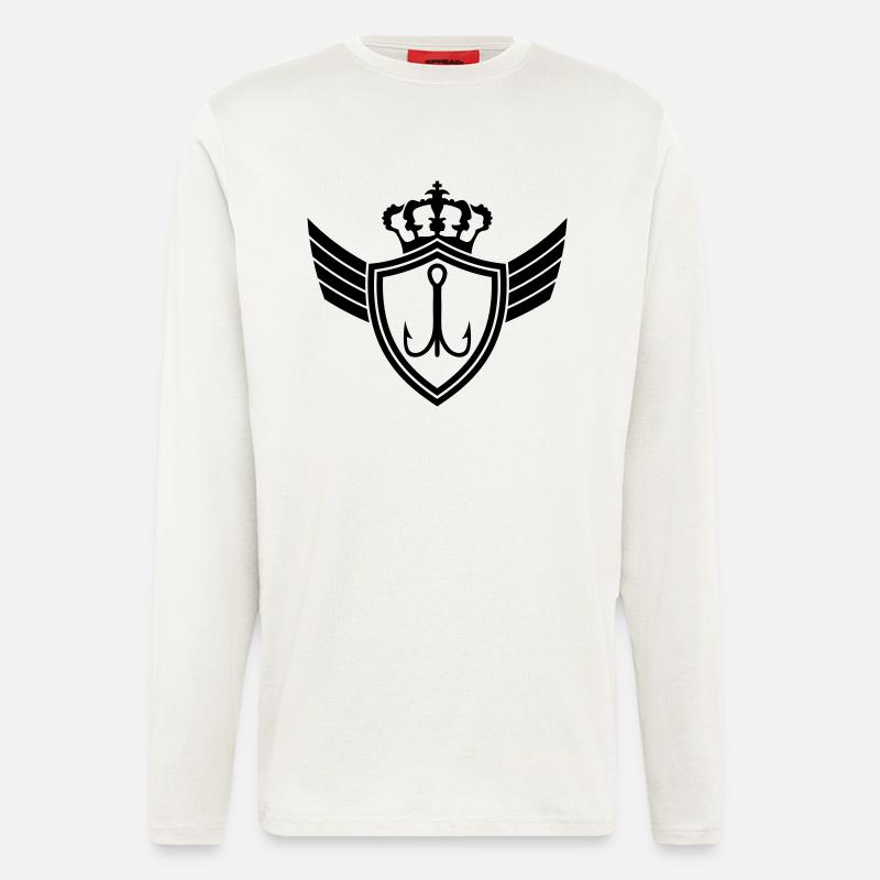 Fishhook Blazon - Langarmshirt - made by SPREAD  - OFF WHITE