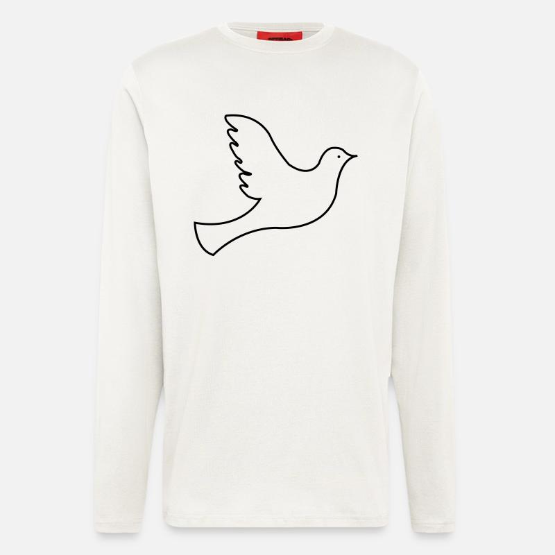 taube1 - Langarmshirt - made by SPREAD  - OFF WHITE