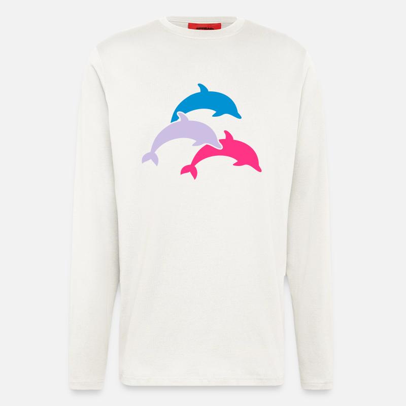 Dauphin - Manches longues bio décontracté fabriqué en UE - OFF WHITE