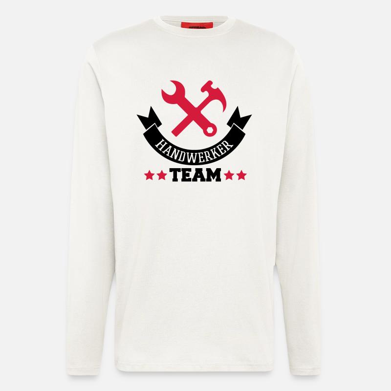 handwerker_team_2 - Langarmshirt - made by SPREAD  - OFF WHITE