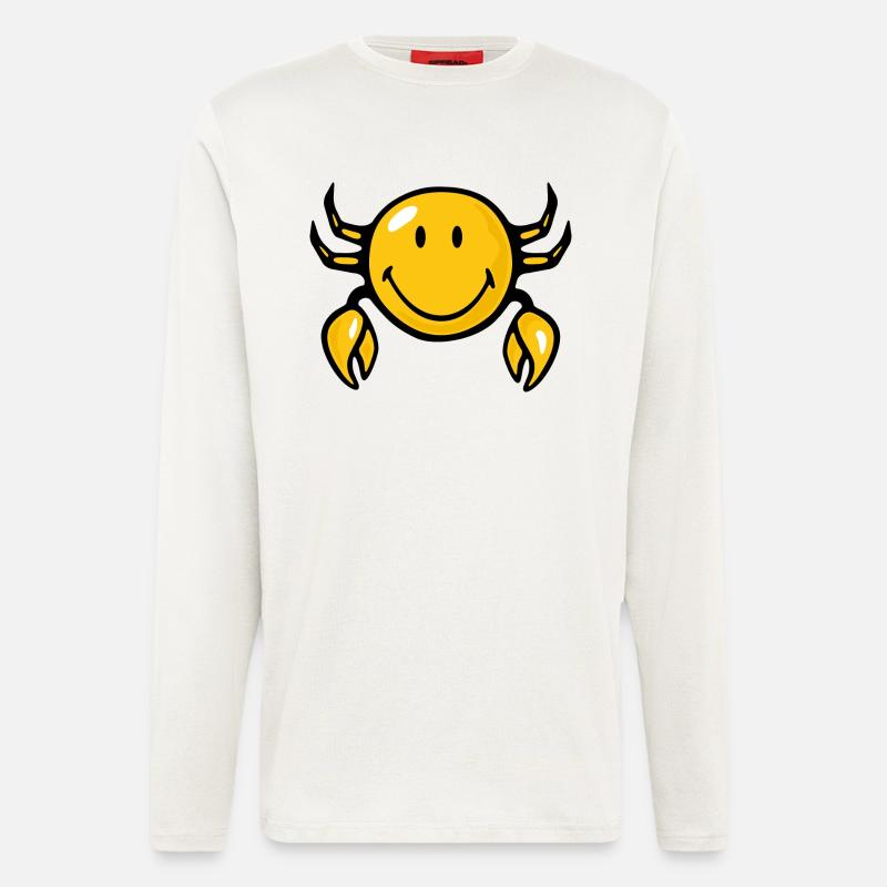 Smiley Crab - Langarmshirt - made by SPREAD  - OFF WHITE