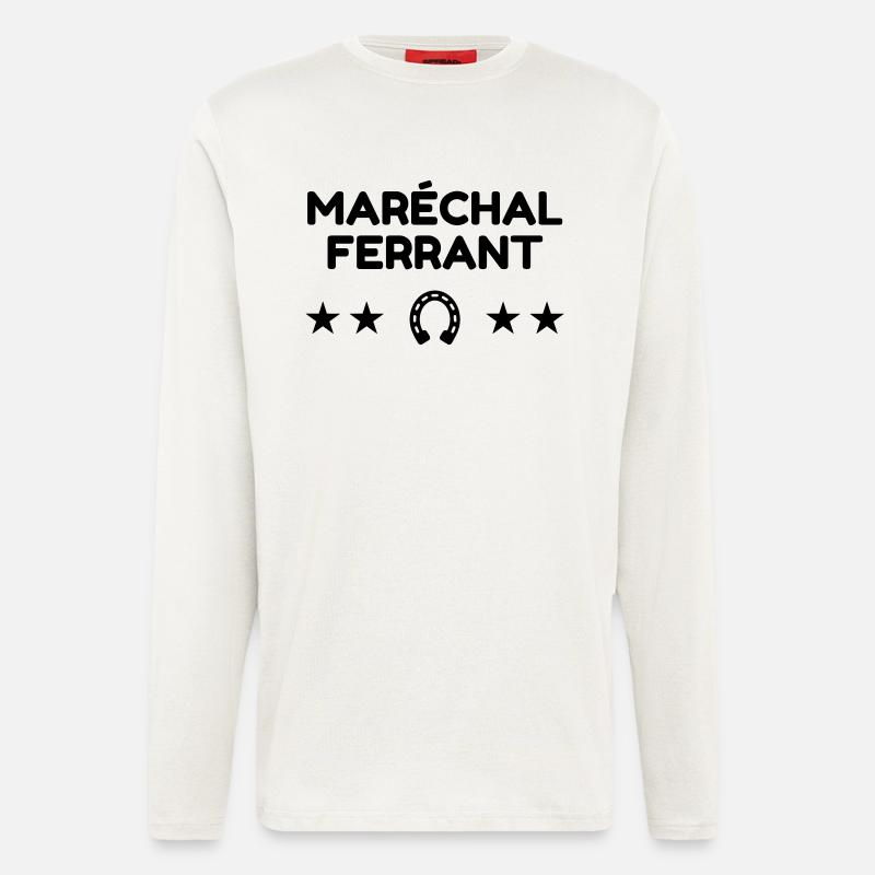 Farrier Hufschmied Maréchal Ferrant Blacksmith - Longsleeve - made by SPREAD  - OFF WHITE