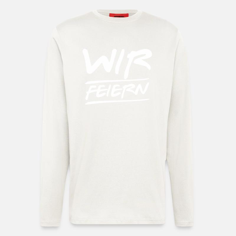 ich heirate - wir feiern - Langarmshirt - made by SPREAD  - OFF WHITE