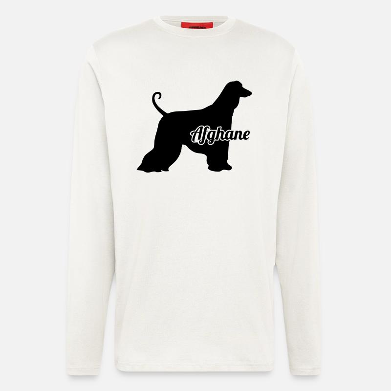 Afghanischer Windhund - Langarmshirt - made by SPREAD  - OFF WHITE