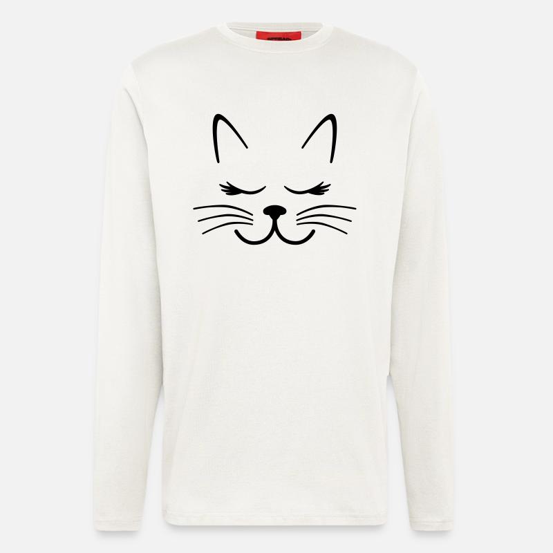 Katze - Langarmshirt - made by SPREAD - OFF WHITE