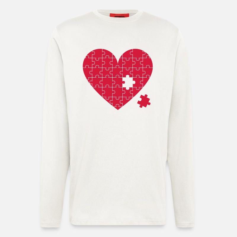 herz - Langarmshirt - made by SPREAD  - OFF WHITE