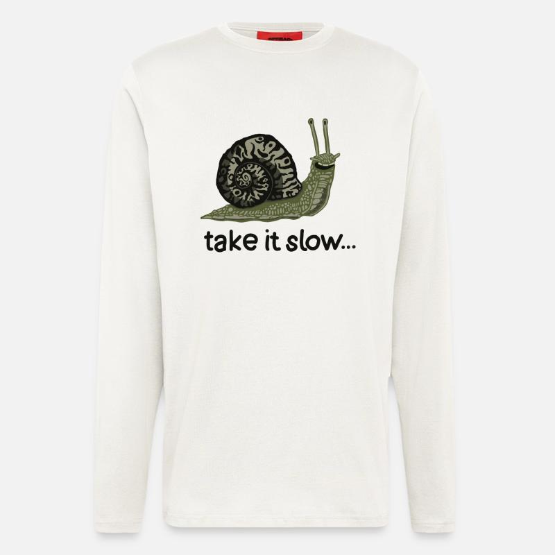 Schneck (Take it slow) - Langarmshirt - made by SPREAD  - OFF WHITE