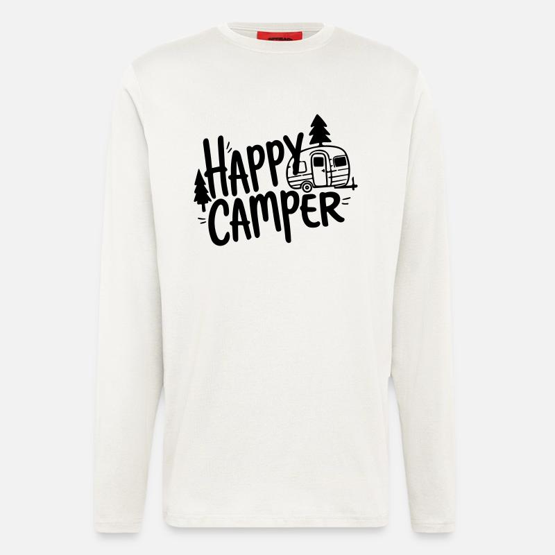 glücklicher Camper - Langarmshirt - made by SPREAD  - OFF WHITE