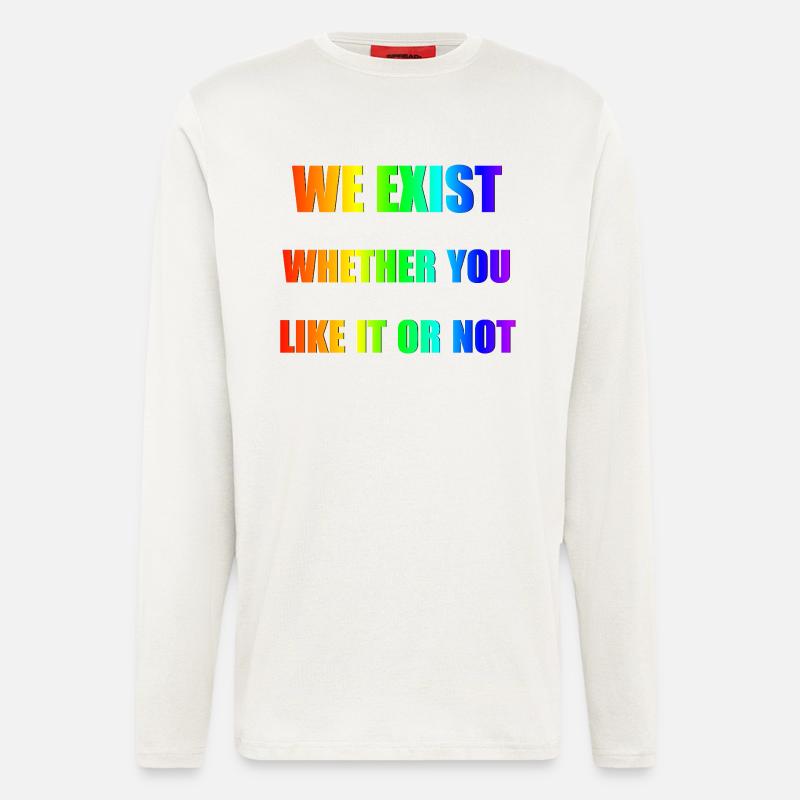 We Exist - Rainbow Gradient - Longsleeve - made by SPREAD - OFF WHITE