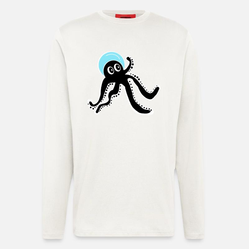 Schwarze Krake - Langarmshirt - made by SPREAD  - OFF WHITE