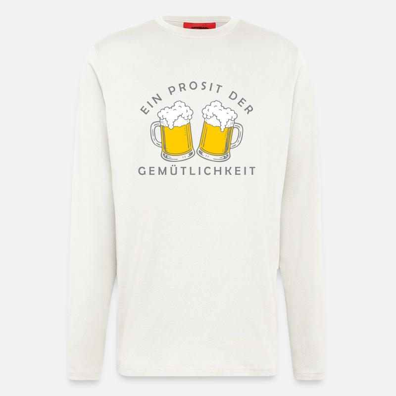 Bier - Ein Prosit der Gemütlichkeit - Langarmshirt - made by SPREAD  - OFF WHITE