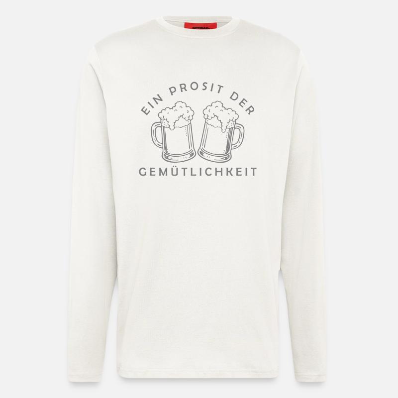 Bier - Ein Prosit der Gemütlichkeit - Longsleeve - made by SPREAD  - OFF WHITE