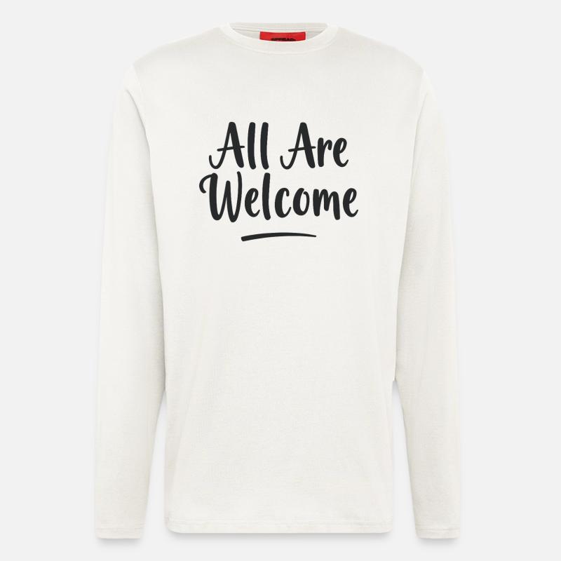 All Are Welcome - Langarmshirt - made by SPREAD  - OFF WHITE