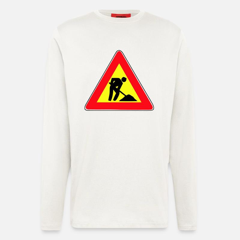 men at work - Langarmshirt - made by SPREAD  - OFF WHITE