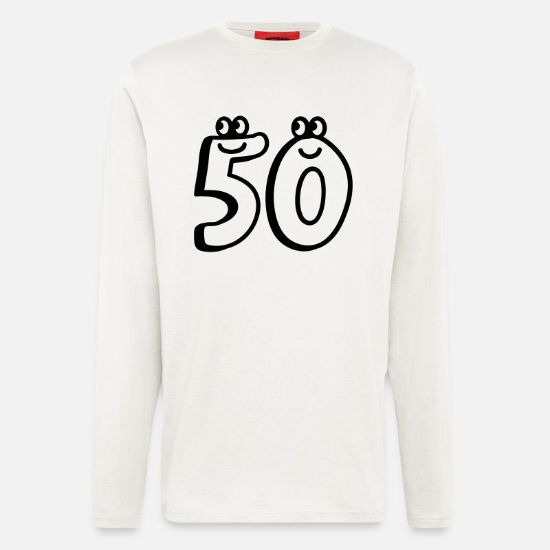 50 - Fünfzig - Line - Langarmshirt - made by SPREAD  - OFF WHITE