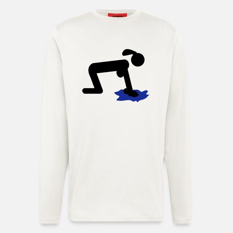 putzen putzfrau - Langarmshirt - made by SPREAD - OFF WHITE