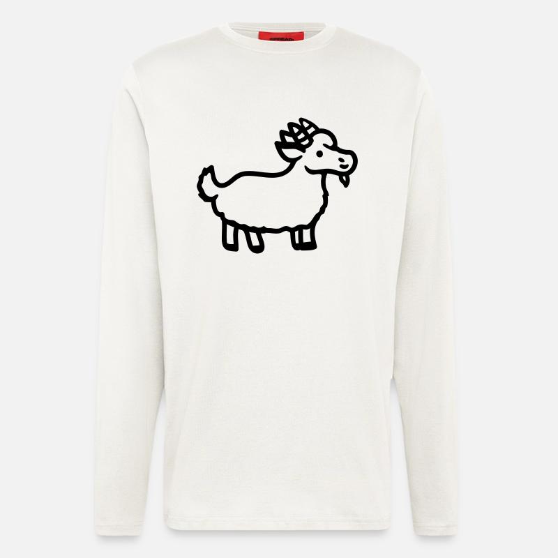 Ziege - Line - Langarmshirt - made by SPREAD  - OFF WHITE