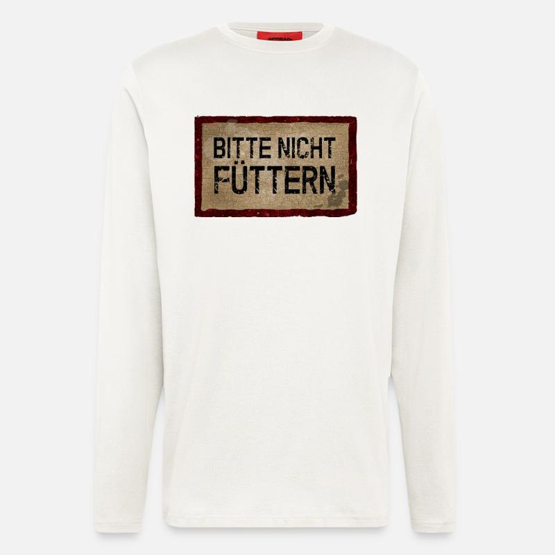 Bittte nicht füttern - Langarmshirt - made by SPREAD  - OFF WHITE