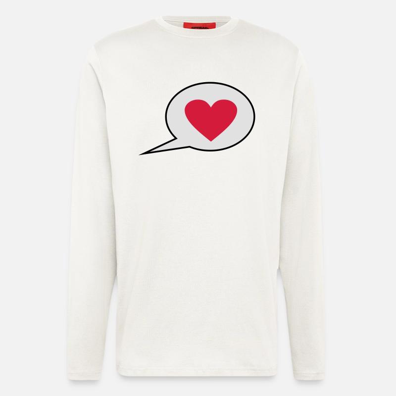 Ich liebe Dich - Langarmshirt - made by SPREAD  - OFF WHITE