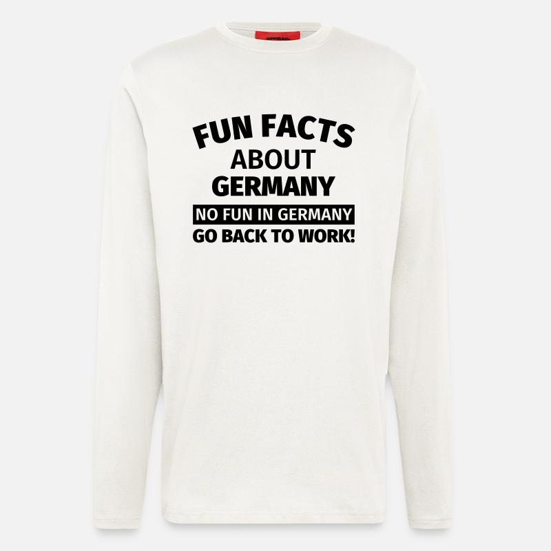 Fun Facts about Germany - Langarmshirt - made by SPREAD  - OFF WHITE